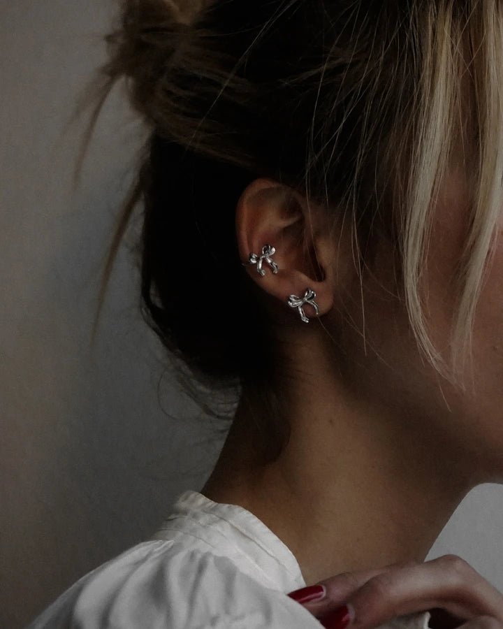 Reffeer Orecchini A Fiocco In Argento Sterling 925 – 1 Cm, Ipoallergenici, Per Donne E Ragazze (Con Panno E Confezione)